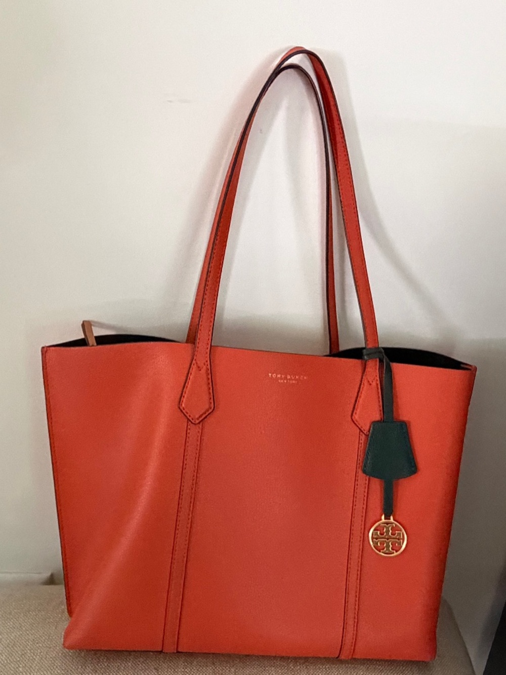 Tory Burch Perry Tote Hand Bag Canyon Orange